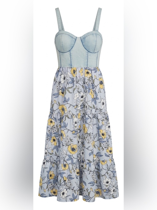 Bog Collective Dresses & Skirts - BOG COLLECTIVE Corset Floral Midi Dress M NWT